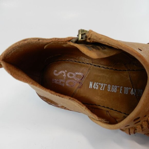 A.S.98 Reign Boho Flat Sandals Size 37 6.5 7 Camel Brown Leather NEW $250 - Picture 14 of 14